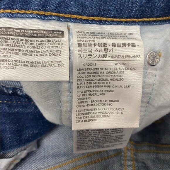 Levis Blue A-Line Mini Skirt Casual Size 26 - Picture 6 of 6